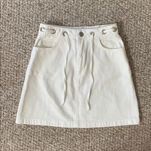 BDG White Denim Skirt